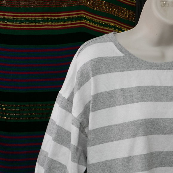 Grey and white stripped Top - Picture 3 of 9